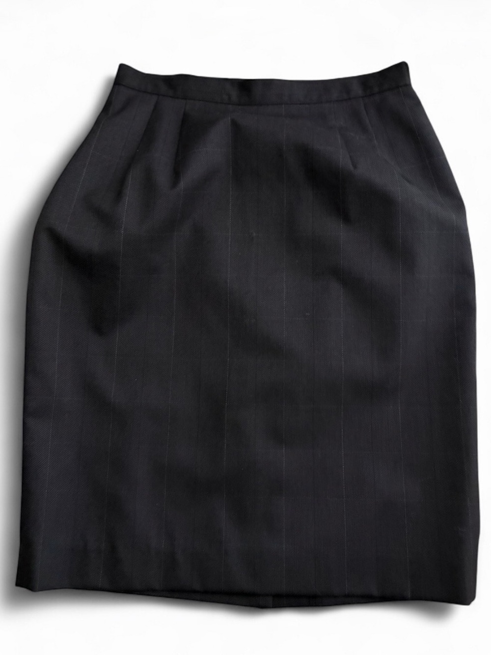 Vintage 100% Wool Plaid Pencil Skirt Size 6 Petite